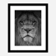 Everyone Want's to Eat Black & White Lion Art Print