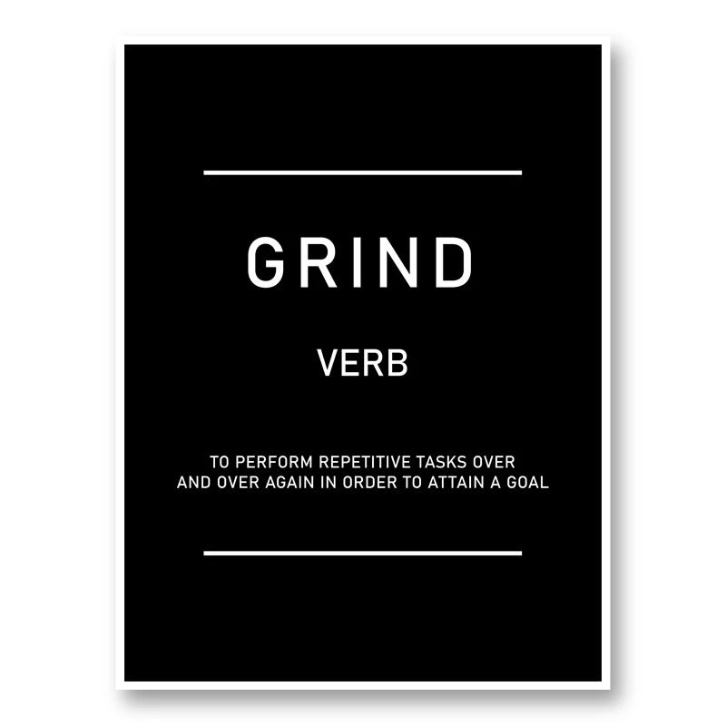Grind Motivational Art Print