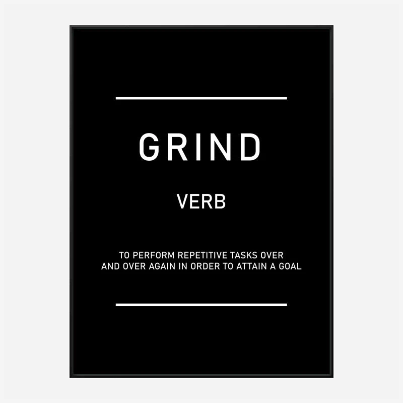 Grind Motivational Art Print