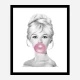Brigitte Bardot Bubble Gum Art Print