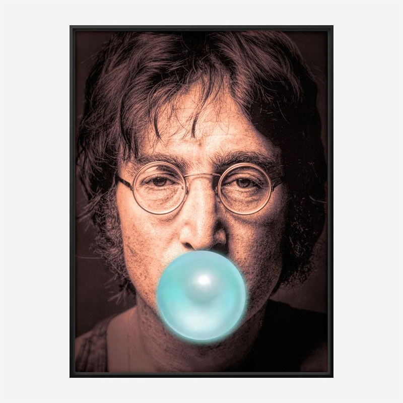 John Lennon Blue Bubble Gum Art Print