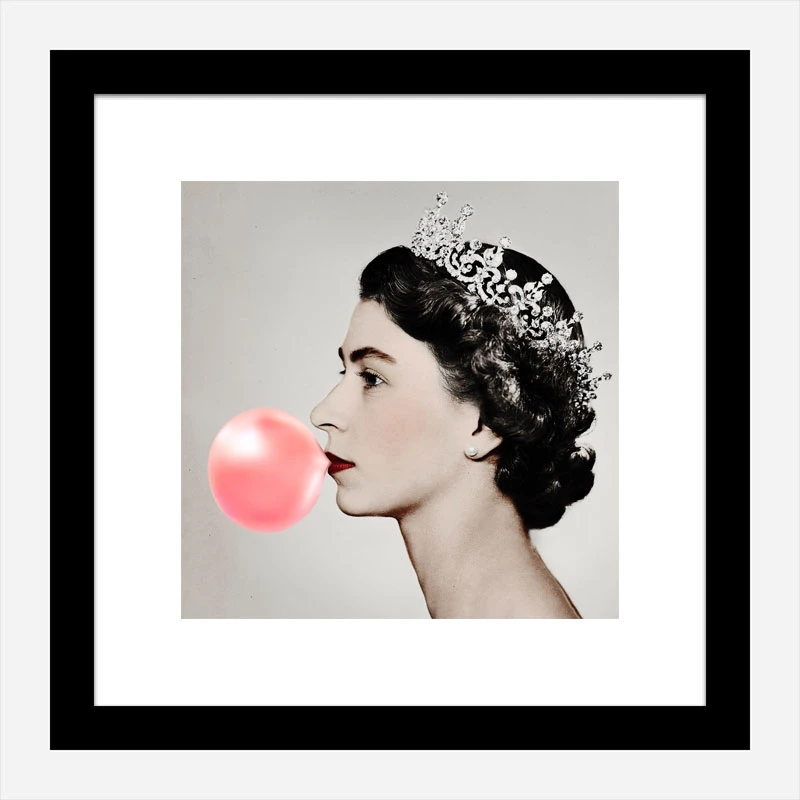 Queen Elizabeth Pink Bubble Gum Art Print