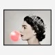 Queen Elizabeth II Bubble Gum Art Print