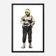 Smiling Copper Banksy Art Print