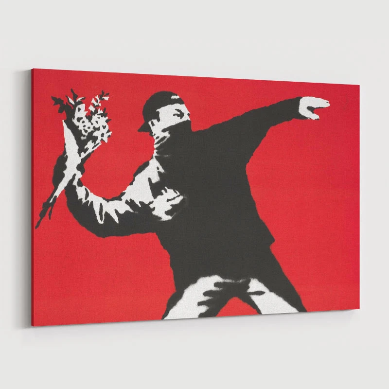 Love Is In The Air Banksy Wall Art