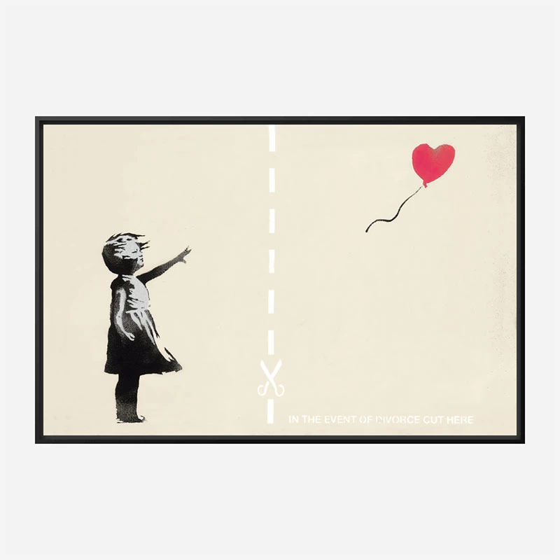In The Event Of A Divorce Cut Here Banksy Wall Art
