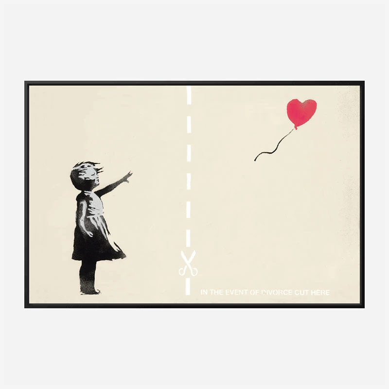 In The Event Of A Divorce Cut Here Banksy Wall Art