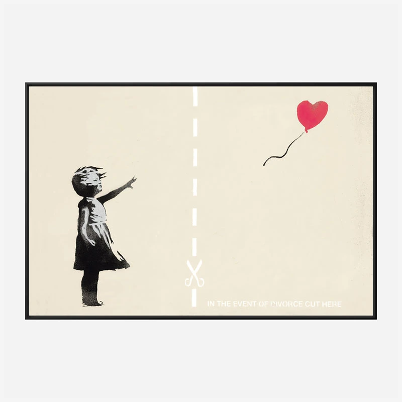 In The Event Of A Divorce Cut Here Banksy Wall Art