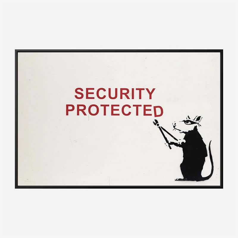 Security Protected Banksy Wall Art
