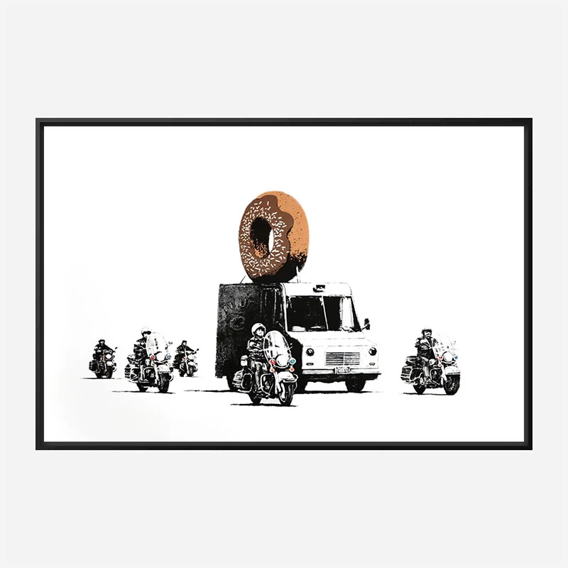 Donut Chocolate By Banksy Wall Art Print