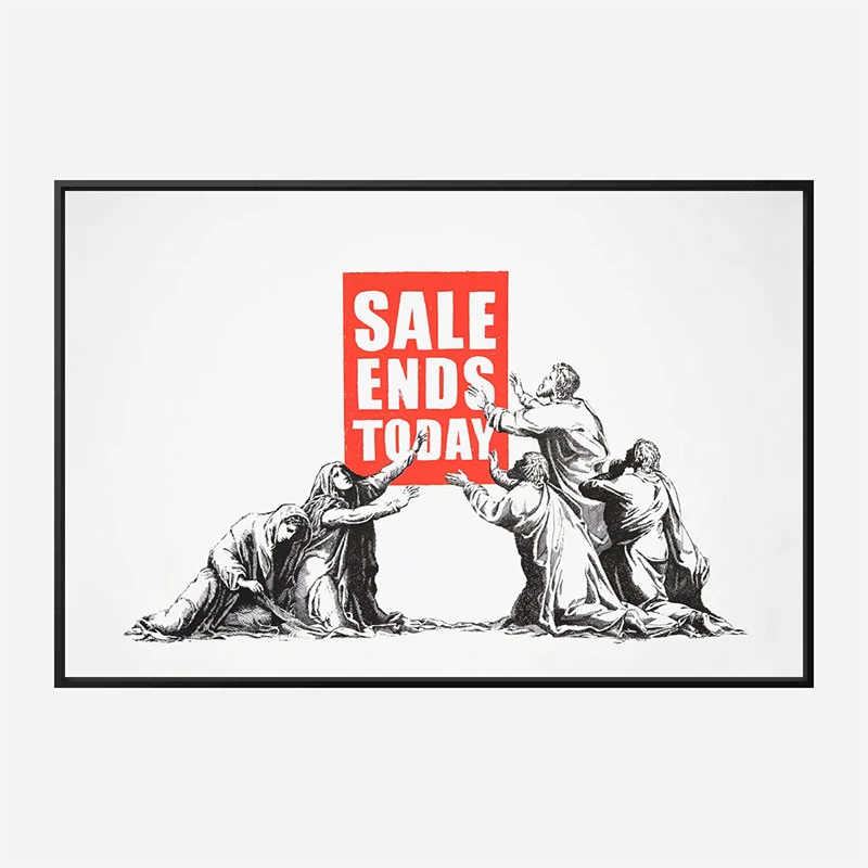 Sale Ends Today Banksy Wall Art Print