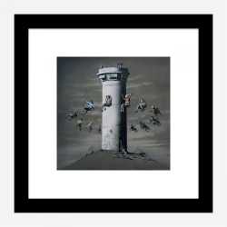 Walled Off Hotel Watchtower Swing by Banksy Art Print