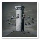 Walled Off Hotel Watchtower Swing by Banksy Art Print