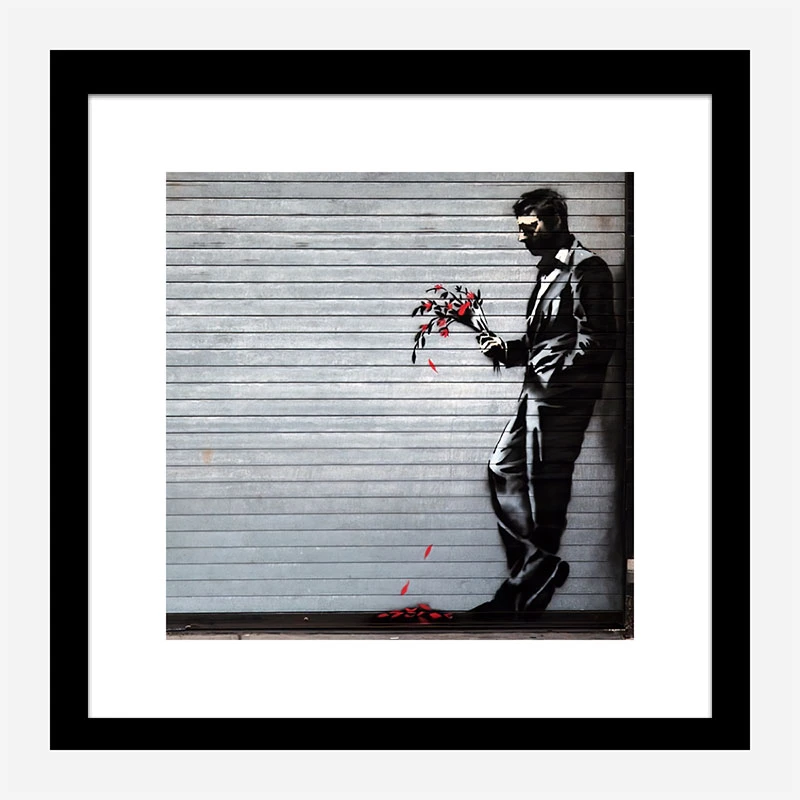 Waiting In Vain… at the door of the club by Banksy Art Print