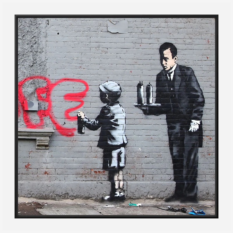 Ghetto 4 Life by Banksy Art Print