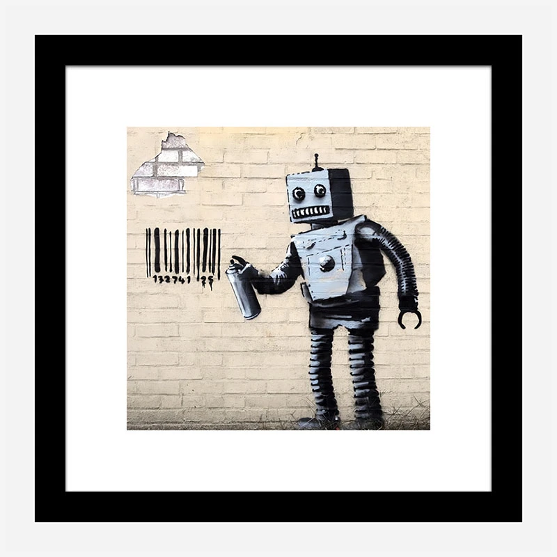 Tagging Robot by Banksy Art Print