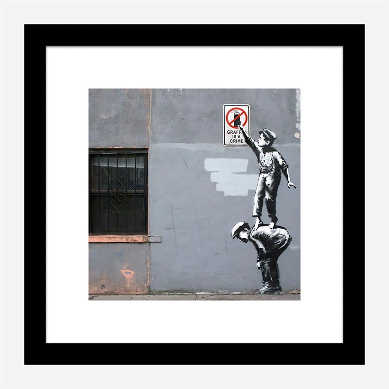 Banksy Graffiti Is A Crime Art Print