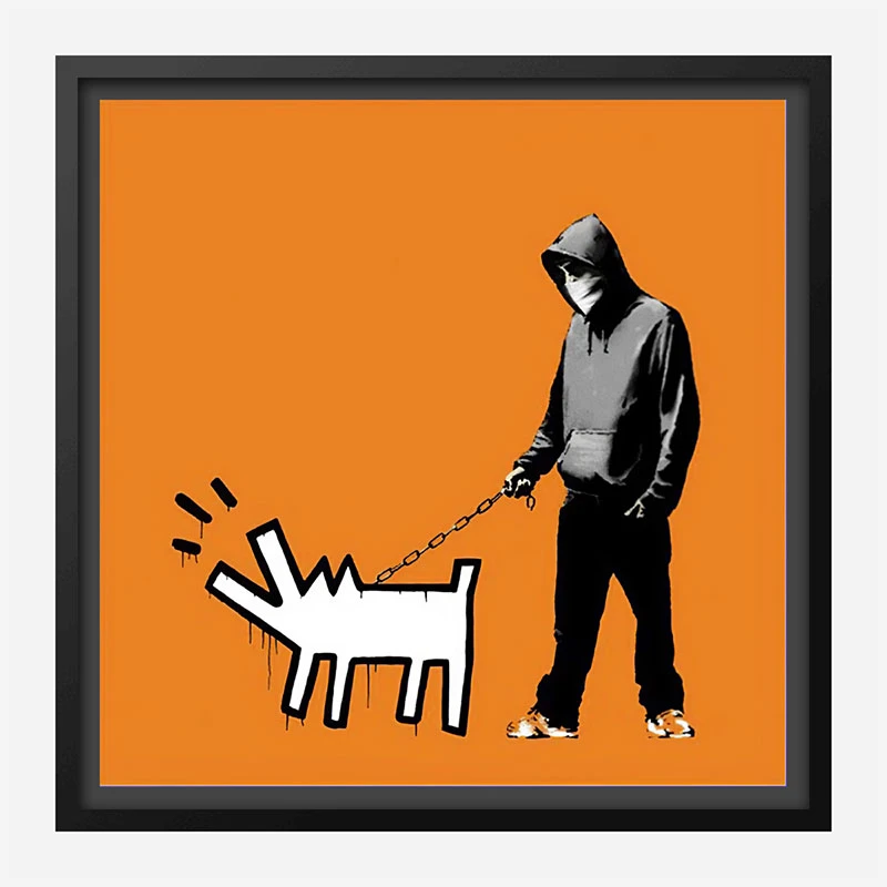 Choose Your Weapon Orange by Banksy Art Print