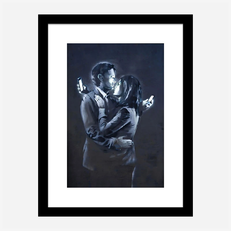 Banksy Mobile Lovers Art Print