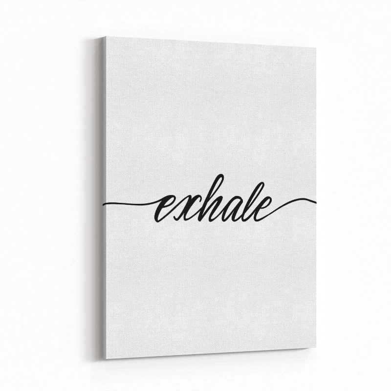 Exhale Typography Wall Art