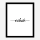 Exhale Typography Wall Art