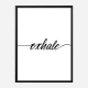 Exhale Typography Wall Art