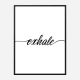 Exhale Typography Wall Art