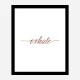 Exhale Rose Gold Typography Wall Art