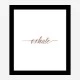Exhale Rose Gold Typography Wall Art