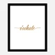 Inhale Gold Typography Wall Art