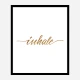 Inhale Gold Typography Wall Art