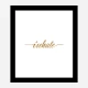 Inhale Gold Typography Wall Art