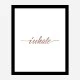 Inhale Rose Gold Typography Wall Art