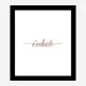 Inhale Rose Gold Typography Wall Art