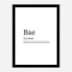 BAE Definition Typography Wall Art