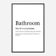 Bathroom Definition Typography Wall Art