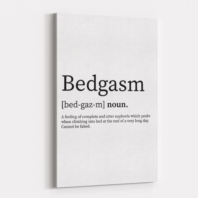 Bedgasam Definition Typography Wall Art