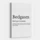 Bedgasam Definition Typography Wall Art