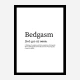 Bedgasam Definition Typography Wall Art
