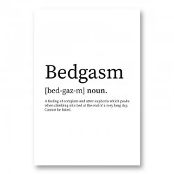 Bedgasam Definition Typography Wall Art