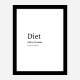 Diet Definition Typography Wall Art
