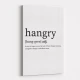 Hangry Definition Typography Wall Art