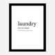 Laundry Definition Typography Wall Art