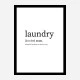 Laundry Definition Typography Wall Art