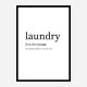 Laundry Definition Typography Wall Art