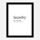 Laundry Definition Typography Wall Art