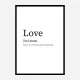 Love Definition Typography Wall Art