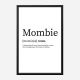 Mombie Definition Typography Wall Art