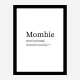 Mombie Definition Typography Wall Art