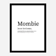 Mombie Definition Typography Wall Art